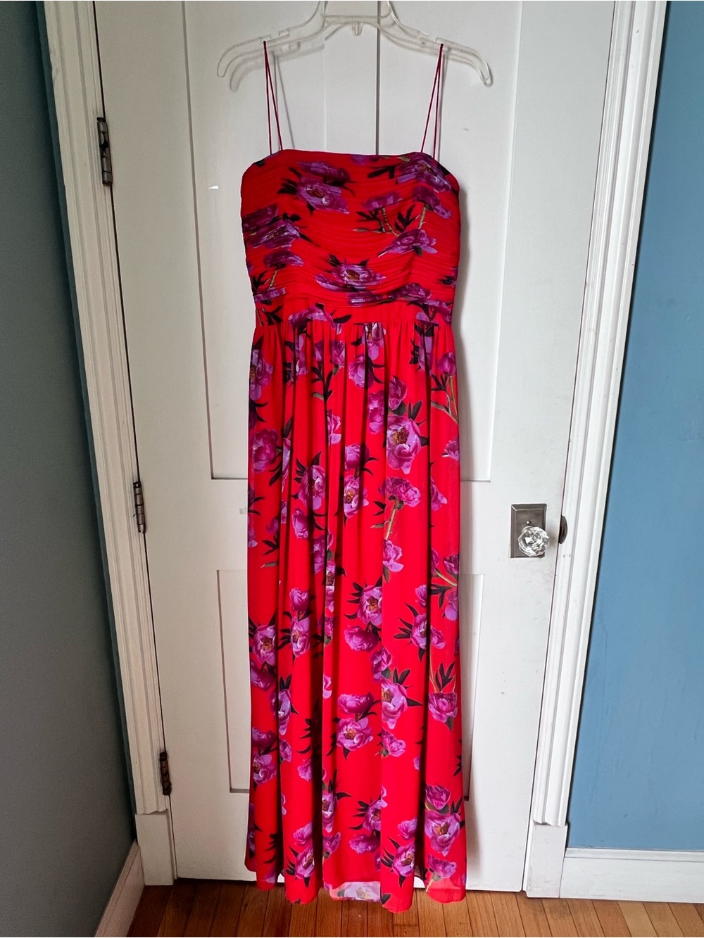 ERIN Erin Fetherston Red Floral Cottagecore Romantic Wedding Guest Maxi Dress 12